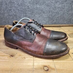 Bed Stu Cobbler Series Men's Oxford 2 Tone Leather Distressed Shoe Size 11